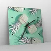 Wanduhr - Quadrat - Glasuhr - Ananas Obst Saft - 40x40cm - Produktbild-Vorschau 4