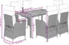 vidaXL 7-tlg. Garten-Essgruppe mit Kissen Grau Poly Rattan Produktbild-Vorschau 8
