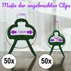Pflanzenclips 100er Set Rankhilfe Pflanzen Clips Klammern Produktbild-Vorschau 2
