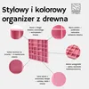 Drewniana półka Woodweaver różowa, 28 przegródek, Podgląd zdjęcia produktu 2