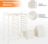 A product image showing a rolling storage cart with drawers, along with close-up views of its features and a stack of drawers. Podgląd zdjęcia produktu