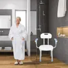 Duschhocker 70-90cm Höhenverstellbar Duschstuhl Badhocker Produktbild-Vorschau 3