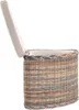 KRINES HOME Rattan Wäschekorb Wäschetruhe Sitz gepolstert Produktbild-Vorschau 5