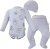 Set für Neugeborene Outlast® - Grau Meliert/Tiere, 56 Produktbild-Vorschau 1