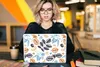 MuchoWow® Laptop Aufkleber Sticker Cover Vintage - Blätter Produktbild-Vorschau 5