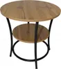 Stolik kawowy okrągły loft fi 56x55cm dąb naturalny Podgląd zdjęcia produktu 10