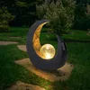 LED Mondsichel Solarleuchte mit Glaskugel Höhe 30,5 cm Produktbild-Vorschau 5
