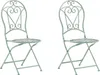 Two green metal bistro chairs are shown against a white background. Produktbild-Vorschau