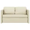 Bodensofa mit Schlaffunktion Creme 112x174x55 cm Kunstleder Produktbild-Vorschau 5