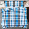 vidaXL Bettwäsche-Set Blau und Grau 200x200 cm Baumwolle Produktbild-Vorschau 5