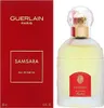 A box of Guerlain Samsara perfume is shown next to the perfume bottle. Podgląd zdjęcia produktu