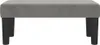 A gray velvet bench with black legs on a white background. Náhľad obrázku produktu