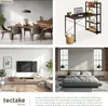 A collage of four images showcasing different room settings with furniture, including a dining room, living room, office desk, and bedroom. Produktbild-Vorschau