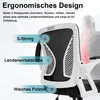 Bürostuhl ergonomisch mit Mesh-Rückenlehne, 90° klappbare Produktbild-Vorschau 6