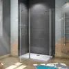 100X90X195cm Drehtür Falttür Schwenktür Eckeinstieg Dusche Produktbild-Vorschau 3