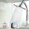 A collage of images showing a shower head with water spraying, and two smaller images of people using a shower head. Produktbild-Vorschau