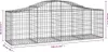 Gabionen mit Hochbogen 25 Stk. 200x50x60/80 cm Verzinktes Produktbild-Vorschau 6