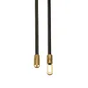Two black coiled cables with brass fittings on a white background. Produktbild-Vorschau