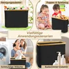 Vielseitiger schwarzer Aufbewahrungskorb für Wäsche, Spielzeug, Reinigungs- und Badezimmerzubehör. Produktbild-Vorschau