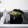 STONELINE® Cocotte Bräter Rund 20 cm Schwarz | mit Deckel Produktbild-Vorschau 3