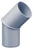 INEFA Fallrohrbogen 45 Grad, DN100 / 100mm, Grau – PVC Produktbild-Vorschau 1