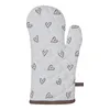 Clayre & Eef Ofenhandschuh 18x30 cm Weiß Braun Baumwolle Produktbild-Vorschau 2