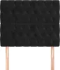 vidaXL Kopfteil Schwarz 90x7x118/128 cm Samt Produktbild-Vorschau 3