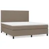 Boxspringbett mit Matratze Taupe 160x200 cm Stoff Produktbild-Vorschau 1