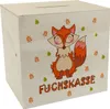Fuchs Spardose aus Holz mit Spruch Fuchskasse Produktbild-Vorschau 1