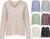 ONLY ONLCAMILLA V-NECK L/S PULLOVER KNT Dark Grey Melange S Produktbild-Vorschau 7