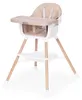 ECOTOYS jedálenské kresielko 2v1 pre deti, béžové Náhľad obrázku produktu 6