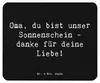 Mr. & Mrs. Panda Mousepad Spruch Oma Sonnenschein - Schwarz Produktbild-Vorschau 1