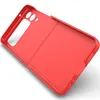 A red phone case is shown from an angled perspective against a white background. Produktbild-Vorschau