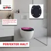 Grafner WC Sitz aus MDF stabile Qualität Pink Dahlia mit Produktbild-Vorschau 7