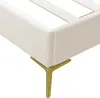 Gepolstertes Doppelbett in Samt – 140 x 200 cm – Produktbild-Vorschau 9