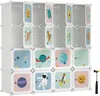 SONGMICS Kleiderschrank Kinderregal mit 16 Würfeln, 4 Produktbild-Vorschau 2