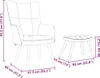 vidaXL Relax kreslo s taburetkou krémová látka Náhľad obrázku produktu 7