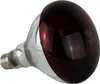 A red-tinted heat lamp bulb on a white background. Produktbild-Vorschau