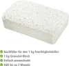 A white granular block product is shown against a white background, with descriptive text and checkmarks below it. Podgląd zdjęcia produktu