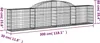 vidaXL Gabion s vysokým obloukem 300x30x60/80 cm Náhled obrázku produktu 5