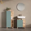 Midischrank Livinity Marano Blau-Grau 50 x 128 cm mit Tür Produktbild-Vorschau 2