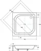 ECOLAM Duschwanne Duschtasse Ares Viereck quadratisch 80x80 Produktbild-Vorschau 4