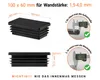 Lamellenstopfen rechteckig 100x60 mm Schwarz 5 Stück Produktbild-Vorschau 2