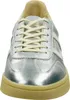 A front view of a silver sneaker. Produktbild-Vorschau