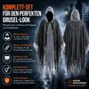 Disfraz de Grim Reaper para adultos: capa negra para Vista previa de la imagen del producto 7