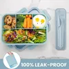 Bugucat Brotdose Kinder 1300ML Auslaufsicher 4 Fächer Blau Produktbild-Vorschau 4