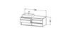Waschtischunterbau KETHO 550x1400x496mm nussbaum dunkel Produktbild-Vorschau 2