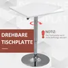 Drehbarer weißer Bartisch, höhenverstellbar mit kratzfester Produktbild-Vorschau 6