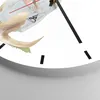 Wanduhr - Rund - Glasuhr - Känguru Mama Kind - 40x40cm - Produktbild-Vorschau 5