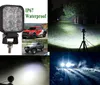 A collage of images showing LED work lights, off-road vehicles, and nighttime driving scenes. Produktbild-Vorschau